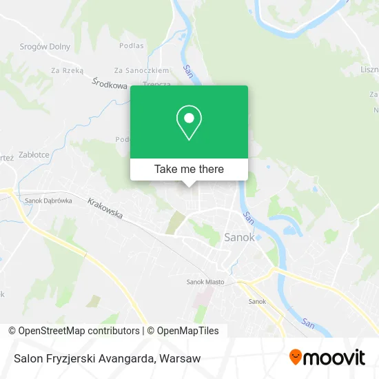 Salon Fryzjerski Avangarda map