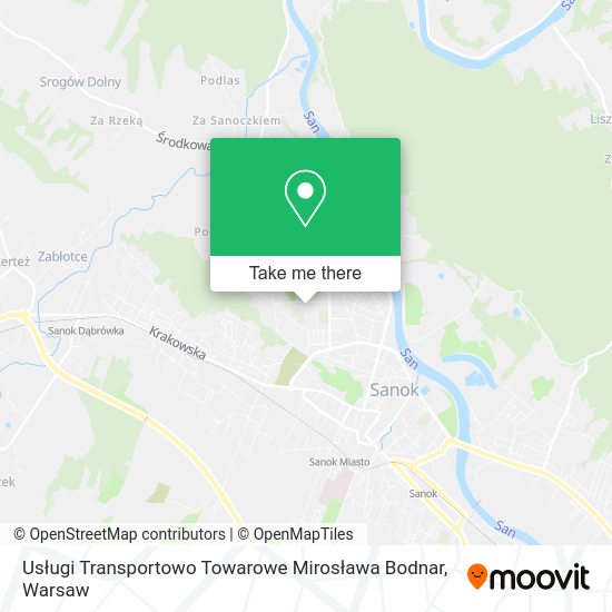 Usługi Transportowo Towarowe Mirosława Bodnar map