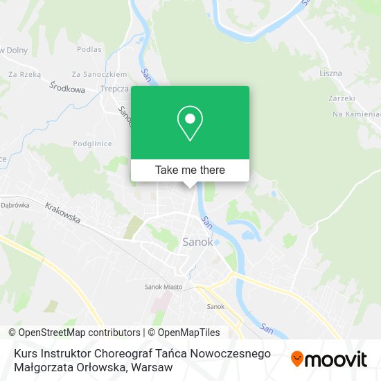 Kurs Instruktor Choreograf Tańca Nowoczesnego Małgorzata Orłowska map