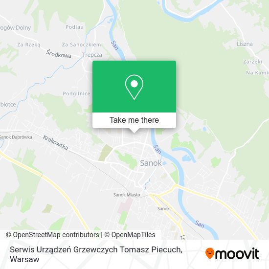 Serwis Urządzeń Grzewczych Tomasz Piecuch map