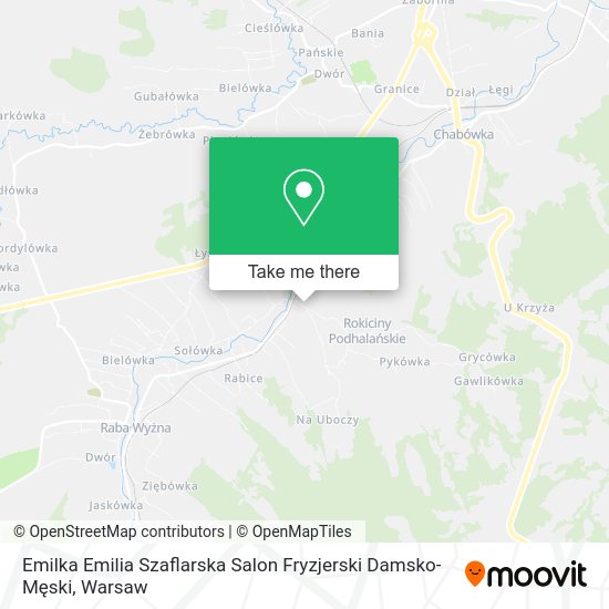 Карта Emilka Emilia Szaflarska Salon Fryzjerski Damsko- Męski