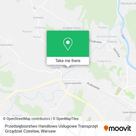 Przedsiębiorstwo Handlowo Usługowe Transprzęt Grządziel Czesław map