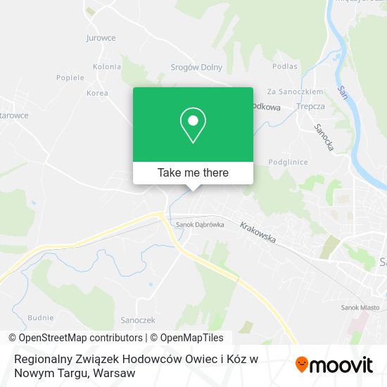 Regionalny Związek Hodowców Owiec i Kóz w Nowym Targu map