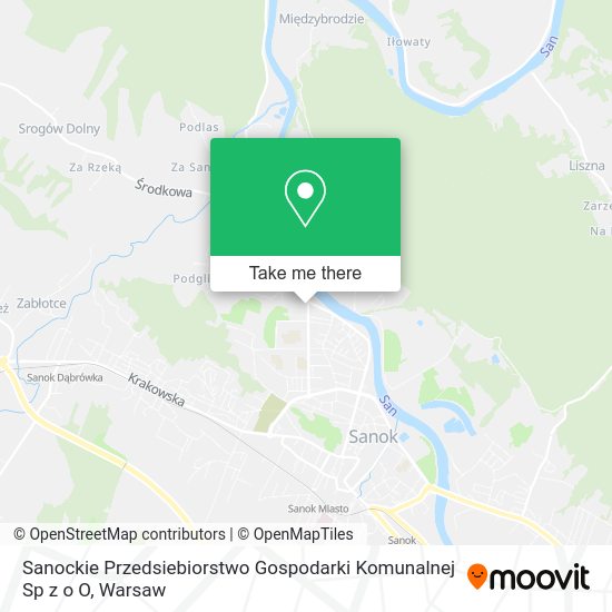 Sanockie Przedsiebiorstwo Gospodarki Komunalnej Sp z o O map