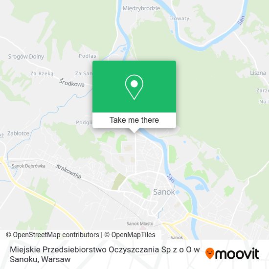 Miejskie Przedsiebiorstwo Oczyszczania Sp z o O w Sanoku map