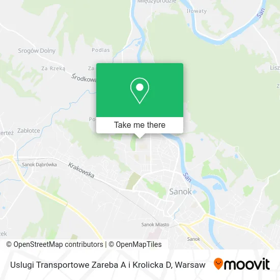 Uslugi Transportowe Zareba A i Krolicka D map