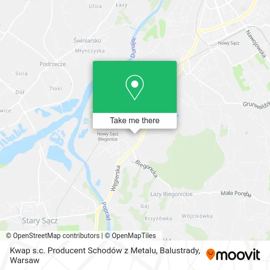 Карта Kwap s.c. Producent Schodów z Metalu, Balustrady