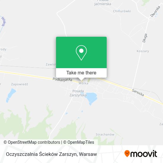 Oczyszczalnia Ścieków Zarszyn map