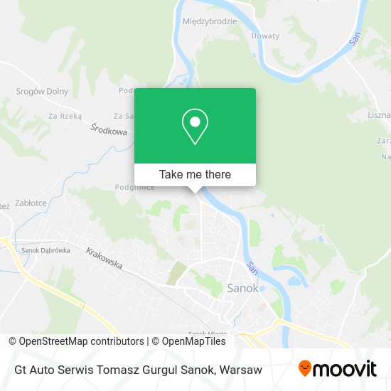 Gt Auto Serwis Tomasz Gurgul Sanok map