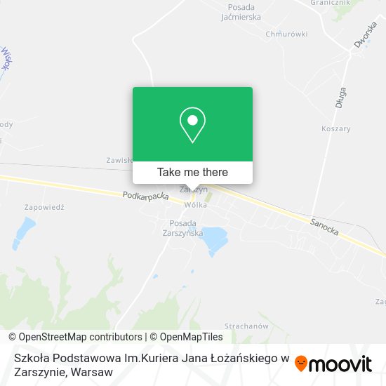 Szkoła Podstawowa Im.Kuriera Jana Łożańskiego w Zarszynie map