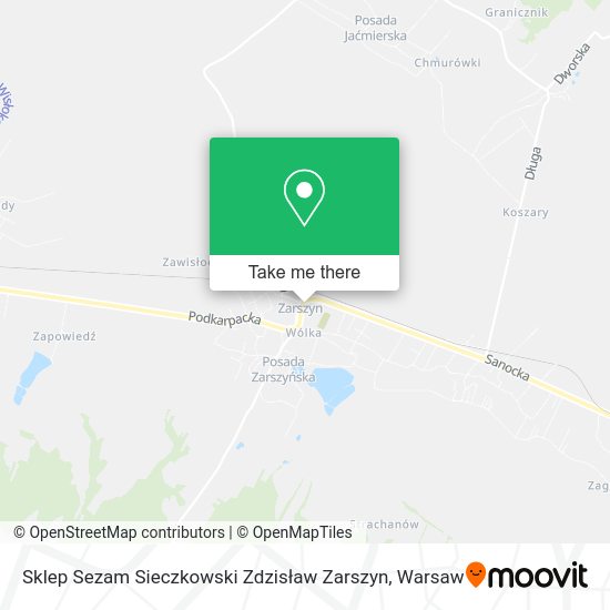 Sklep Sezam Sieczkowski Zdzisław Zarszyn map