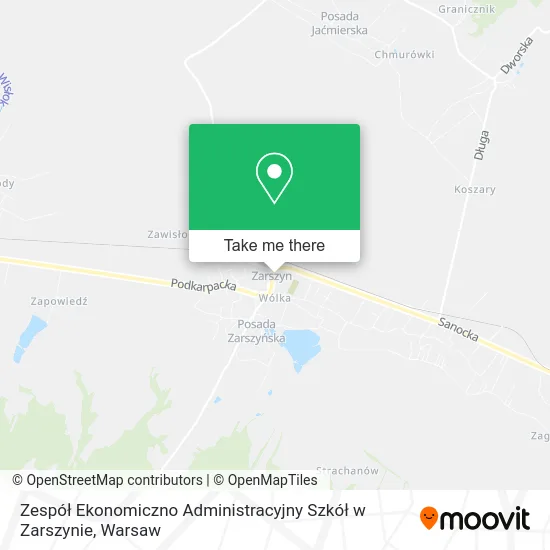 Карта Zespół Ekonomiczno Administracyjny Szkół w Zarszynie