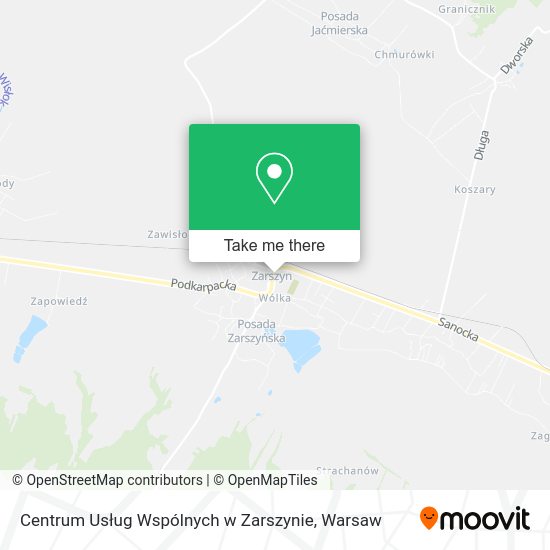 Centrum Usług Wspólnych w Zarszynie map