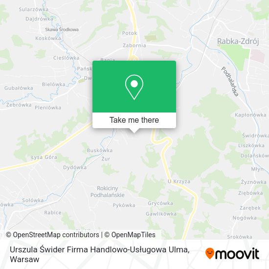 Urszula Świder Firma Handlowo-Usługowa Ulma map