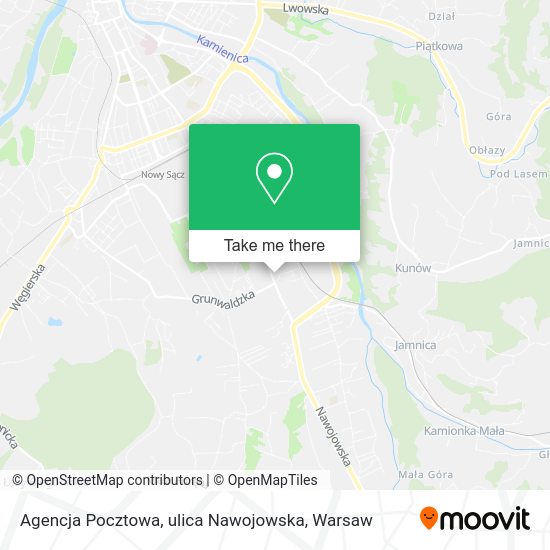 Agencja Pocztowa, ulica Nawojowska map