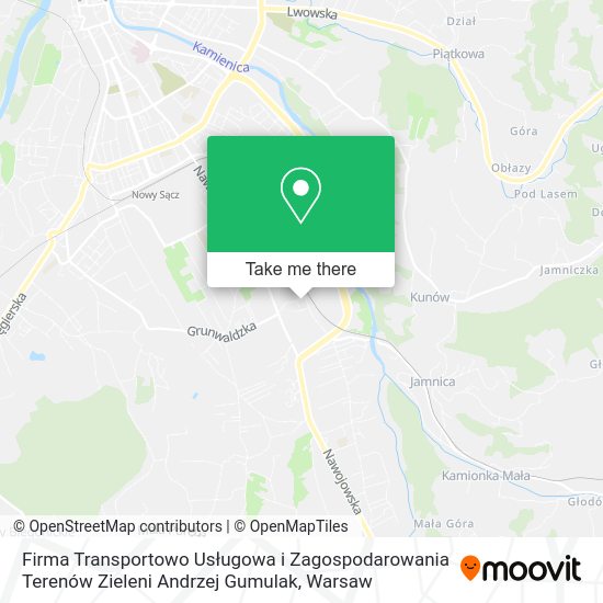 Карта Firma Transportowo Usługowa i Zagospodarowania Terenów Zieleni Andrzej Gumulak