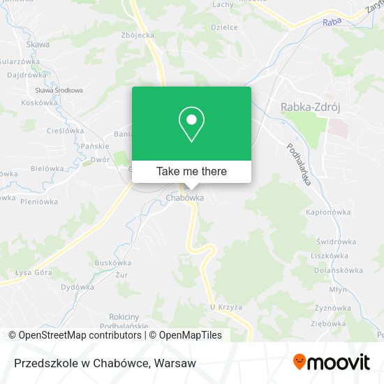 Przedszkole w Chabówce map