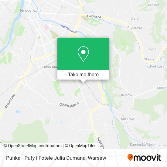 Pufika - Pufy i Fotele Julia Dumana map