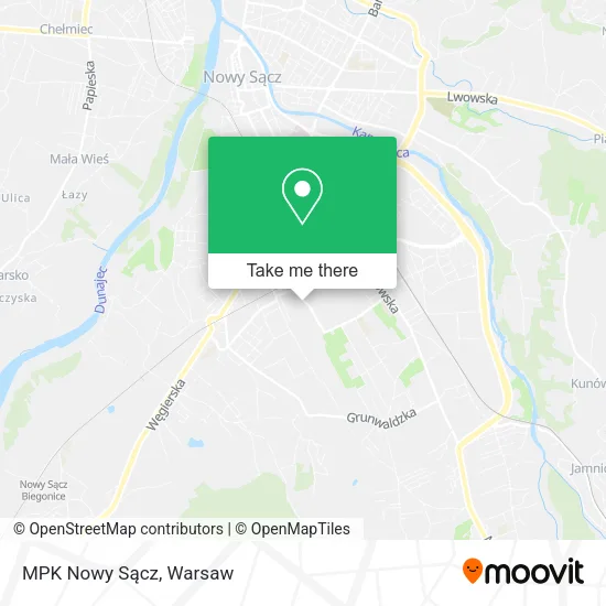 Карта MPK Nowy Sącz