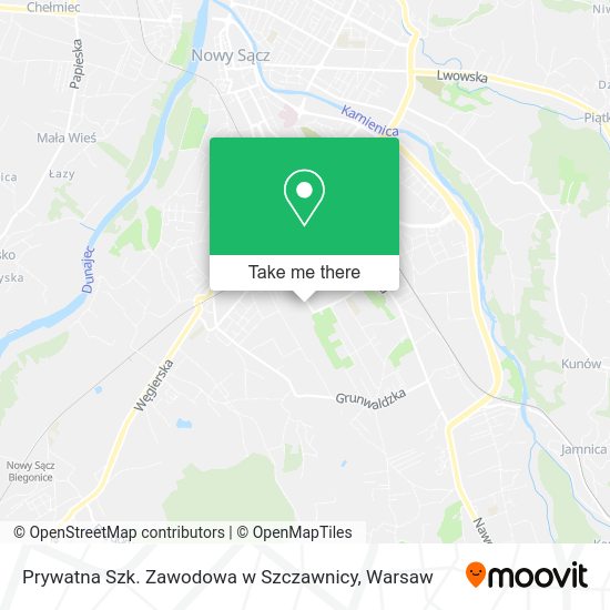 Карта Prywatna Szk. Zawodowa w Szczawnicy