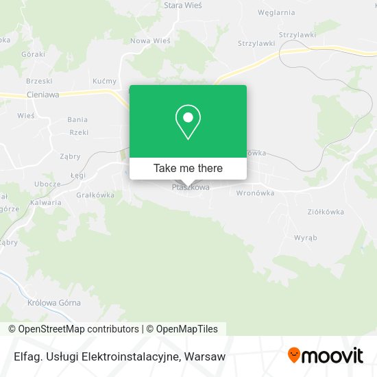 Elfag. Usługi Elektroinstalacyjne map