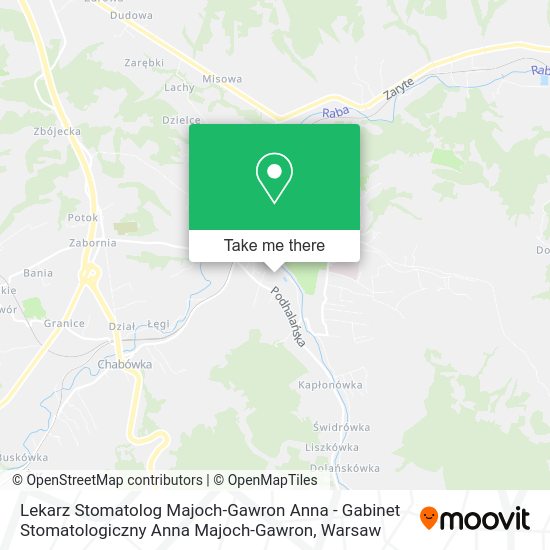 Карта Lekarz Stomatolog Majoch-Gawron Anna - Gabinet Stomatologiczny Anna Majoch-Gawron