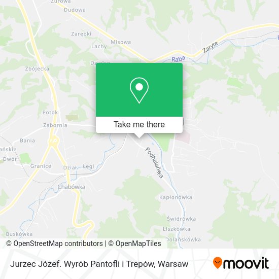 Jurzec Józef. Wyrób Pantofli i Trepów map