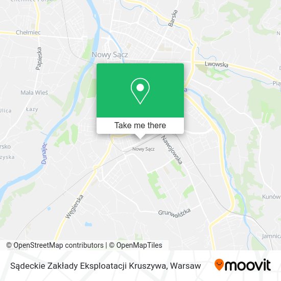 Sądeckie Zakłady Eksploatacji Kruszywa map