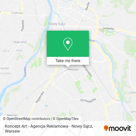 Koncept Art - Agencja Reklamowa - Nowy Sącz map