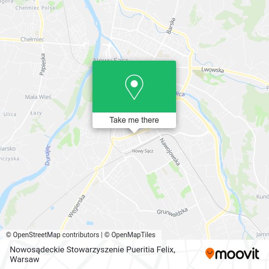 Nowosądeckie Stowarzyszenie Pueritia Felix map