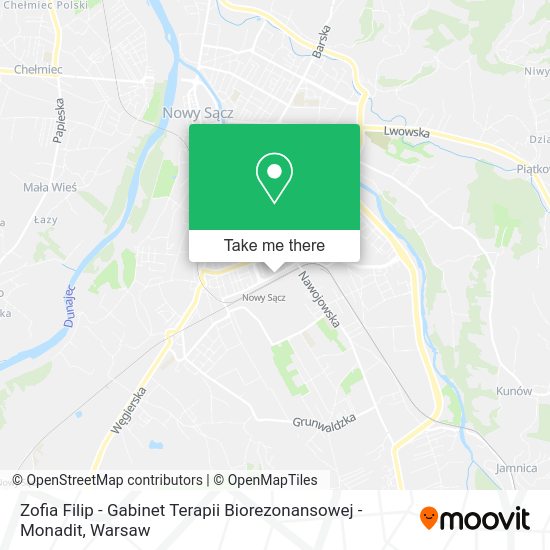 Zofia Filip - Gabinet Terapii Biorezonansowej - Monadit map