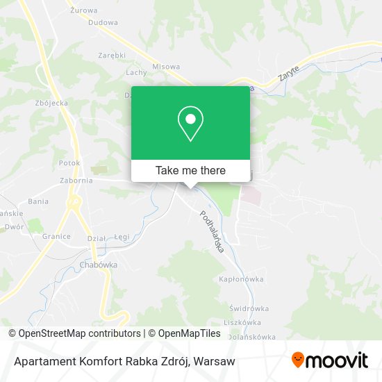 Apartament Komfort Rabka Zdrój map