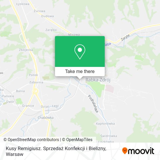 Kusy Remigiusz. Sprzedaż Konfekcji i Bielizny map