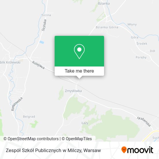 Zespół Szkół Publicznych w Milczy map