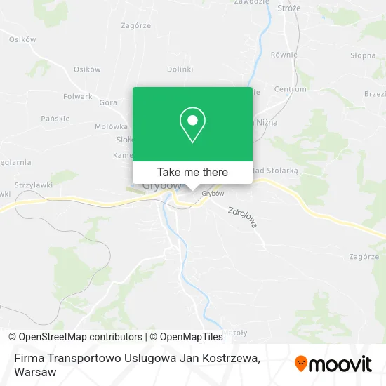 Карта Firma Transportowo Uslugowa Jan Kostrzewa