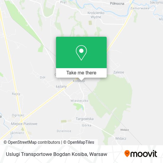 Uslugi Transportowe Bogdan Kosiba map