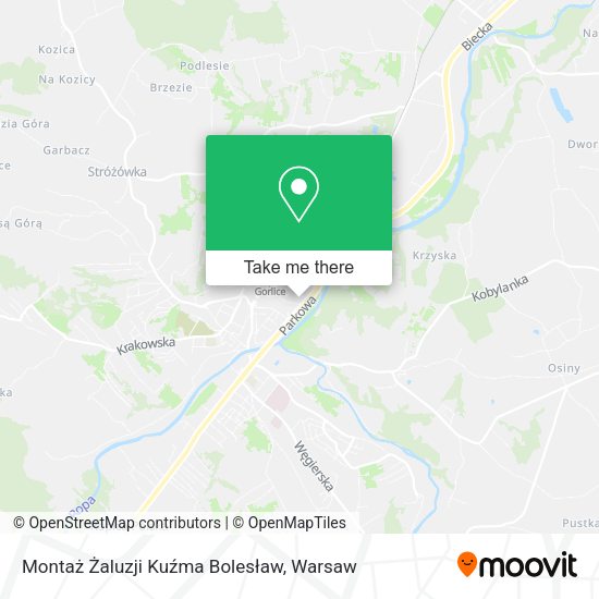 Montaż Żaluzji Kuźma Bolesław map