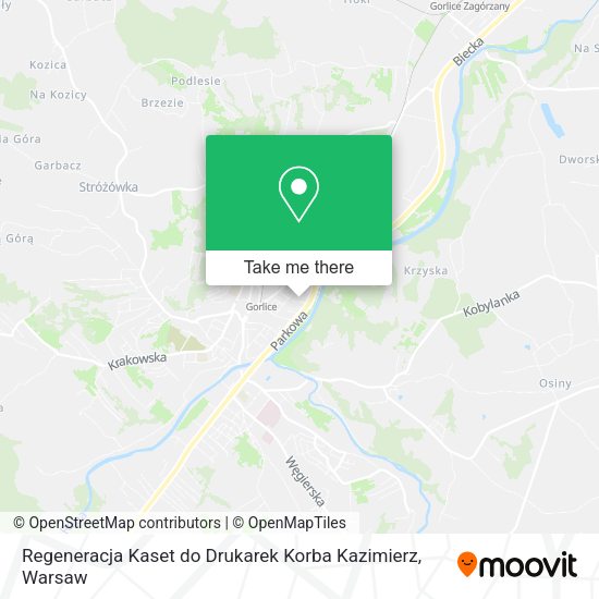 Regeneracja Kaset do Drukarek Korba Kazimierz map