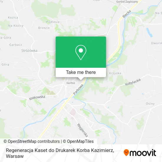 Regeneracja Kaset do Drukarek Korba Kazimierz map