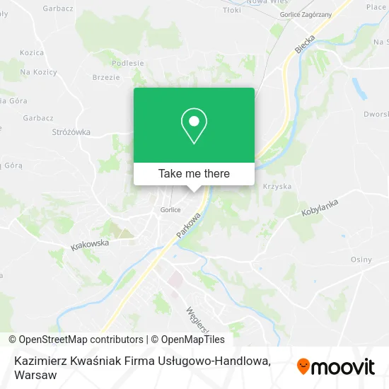Карта Kazimierz Kwaśniak Firma Usługowo-Handlowa