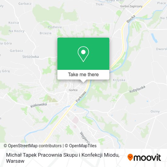 Michał Tapek Pracownia Skupu i Konfekcji Miodu map