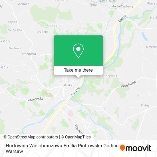 Карта Hurtownia Wielobranżowa Emilia Piotrowska Gorlice