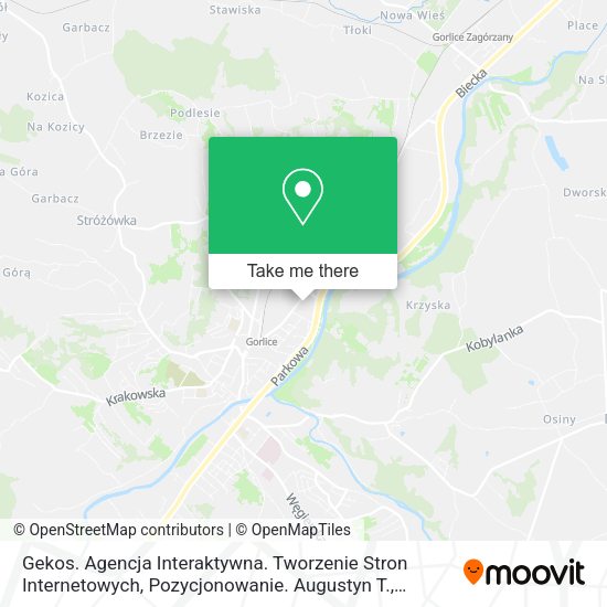 Gekos. Agencja Interaktywna. Tworzenie Stron Internetowych, Pozycjonowanie. Augustyn T. map