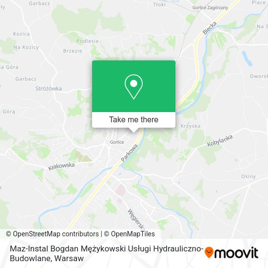 Maz-Instal Bogdan Mężykowski Usługi Hydrauliczno-Budowlane map