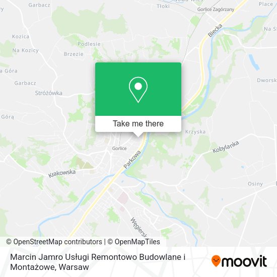 Marcin Jamro Usługi Remontowo Budowlane i Montażowe map