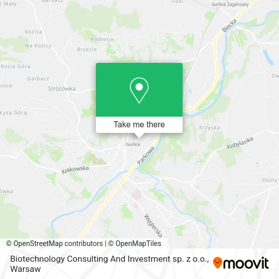 Карта Biotechnology Consulting And Investment sp. z o.o.