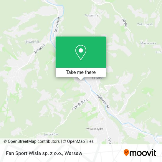 Fan Sport Wisła sp. z o.o. map