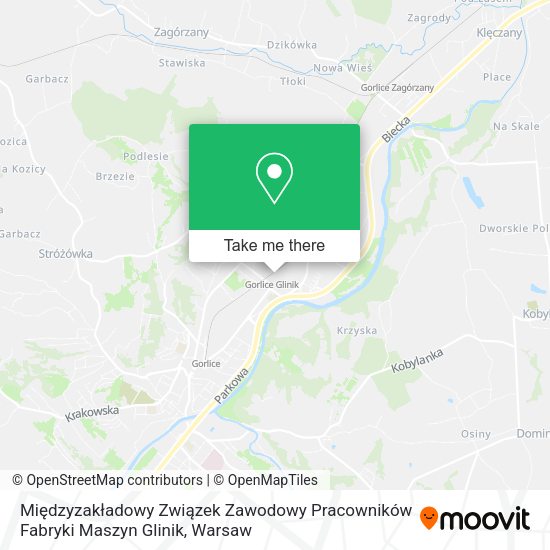 Międzyzakładowy Związek Zawodowy Pracowników Fabryki Maszyn Glinik map