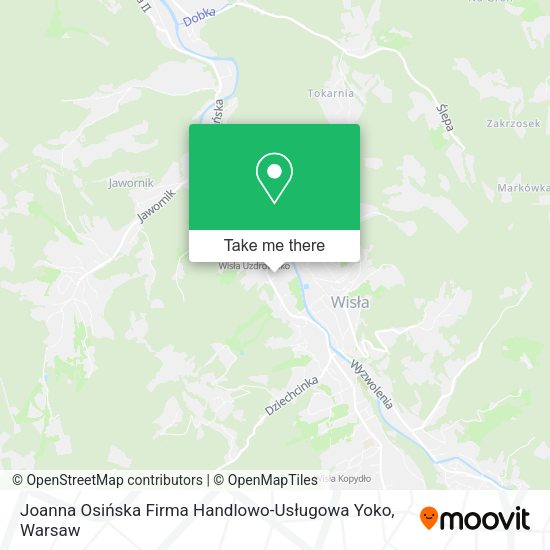 Joanna Osińska Firma Handlowo-Usługowa Yoko map