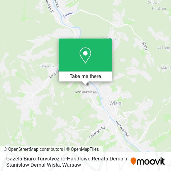 Gazela Biuro Turystyczno-Handlowe Renata Demal i Stanisław Demal Wisła map